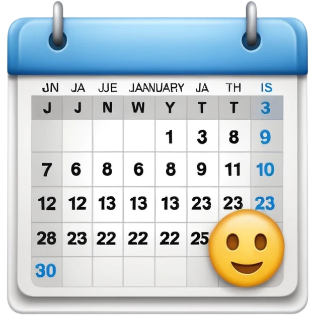 An emoji of a Calander page showing only January 30 emoji