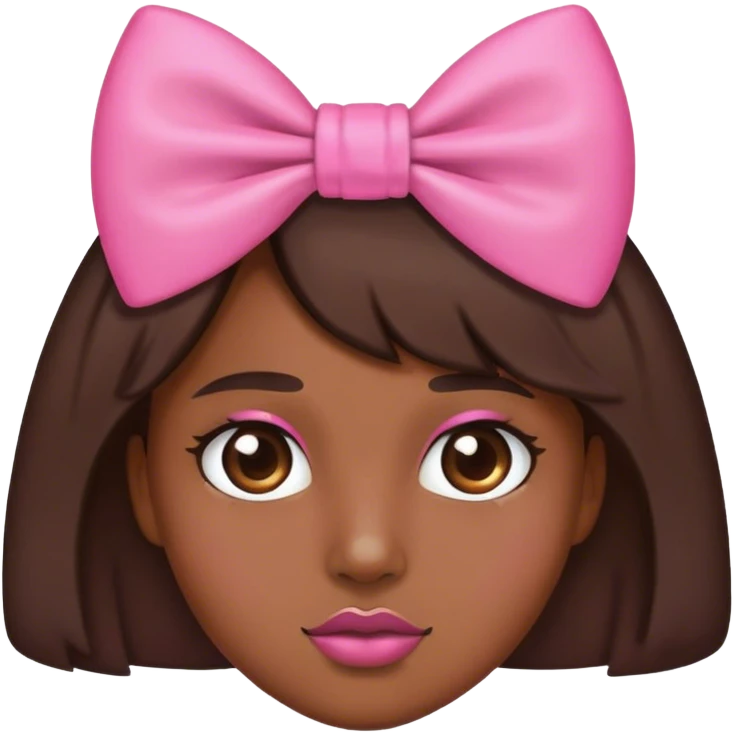 Caveira de laço rosa emoji