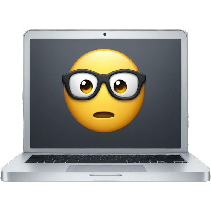 Gat coding in his laptop  emoji