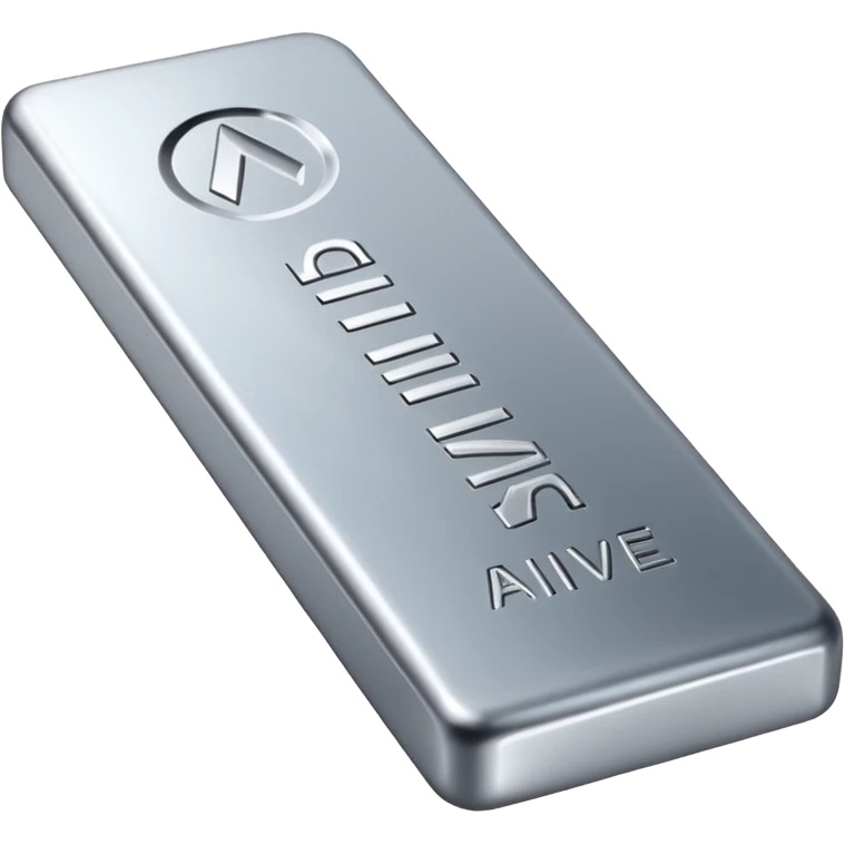 Create a silver bar in the avive gold bar style emoji