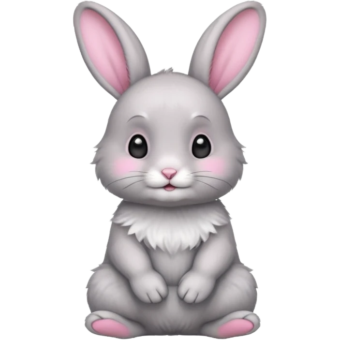 baby grey rabbit emoji