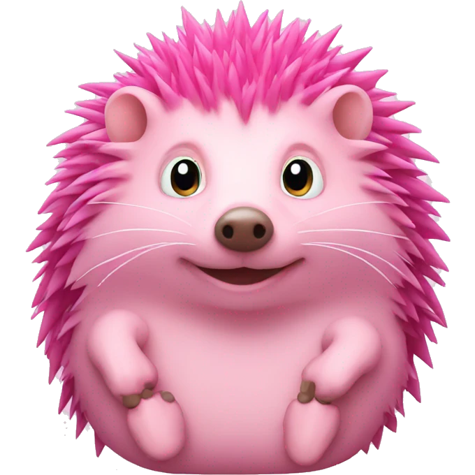 Pink hedgehog emoji