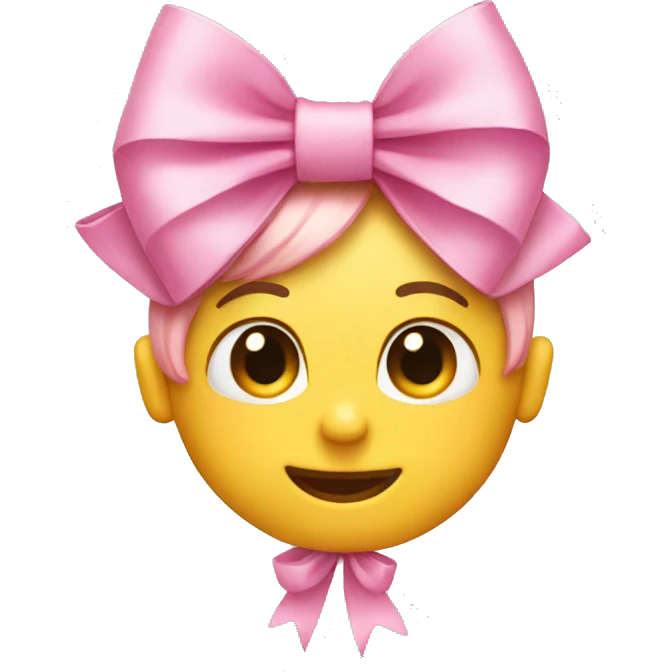 Pink bow emoji