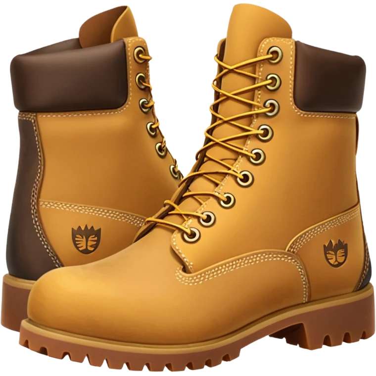 Сделай пару ботинок Timberland в классической расцветке emoji