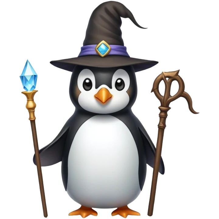 Penguin Wizard emoji