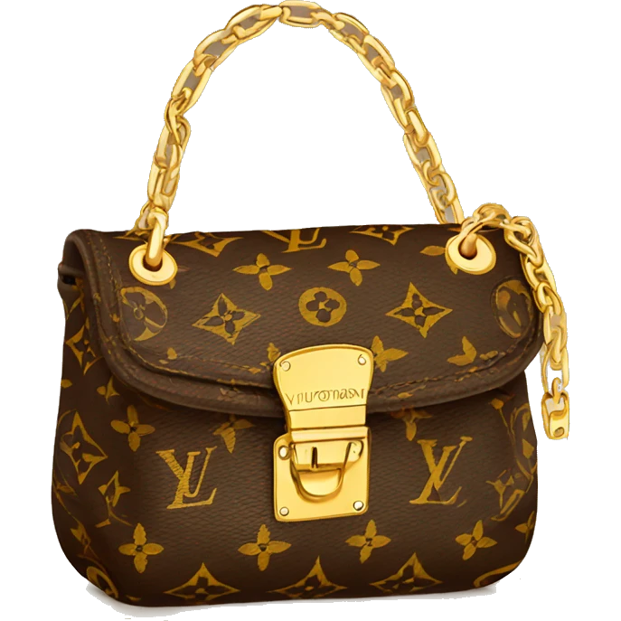 Louis Vuitton shoulder bag with chain attached emoji