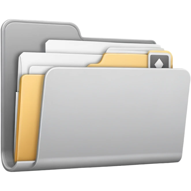 white and gray folder emoji