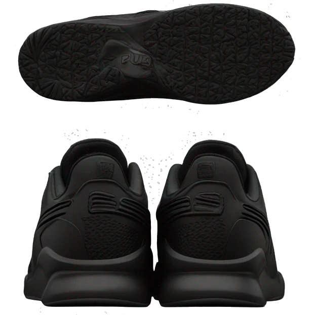 all black puma running shoes black black black emoji