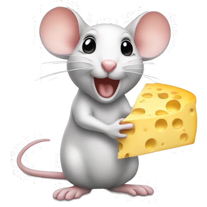 Mouse with cheese emoji