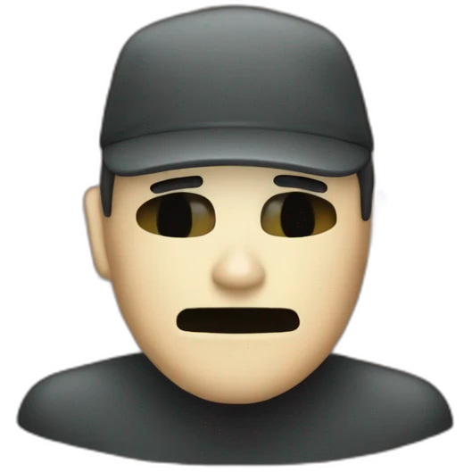 Un muchacho con máscara de hackers  emoji