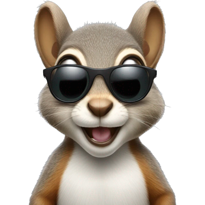 cute Squirrel with sunglasses emoji