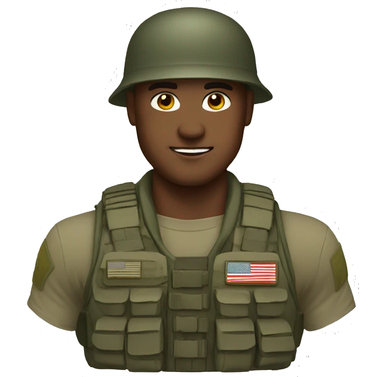 military strong guy  emoji