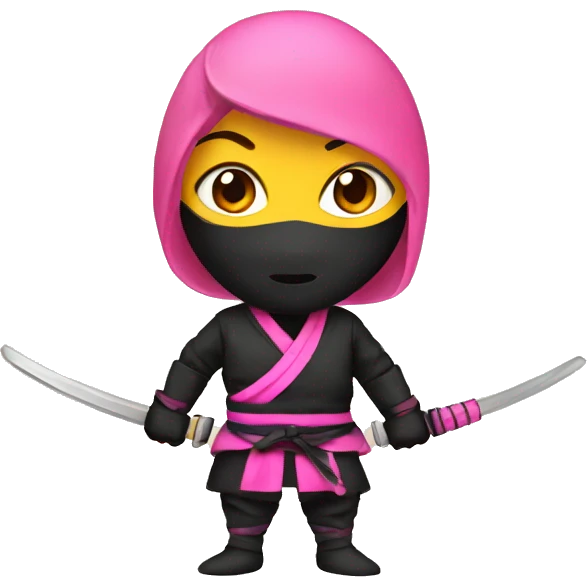 pink female ninja emoji