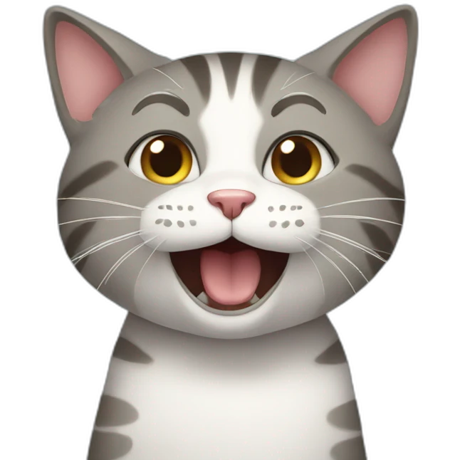 Cat singing emoji