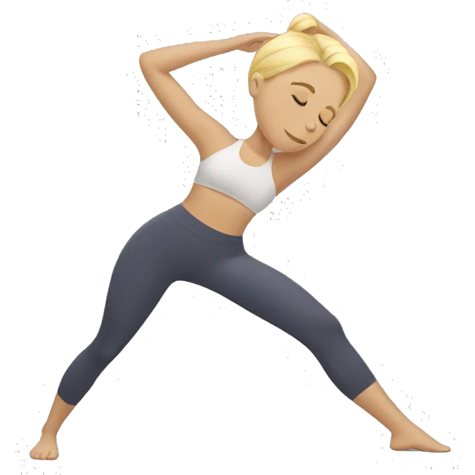 Blonde lady doing yoga emoji