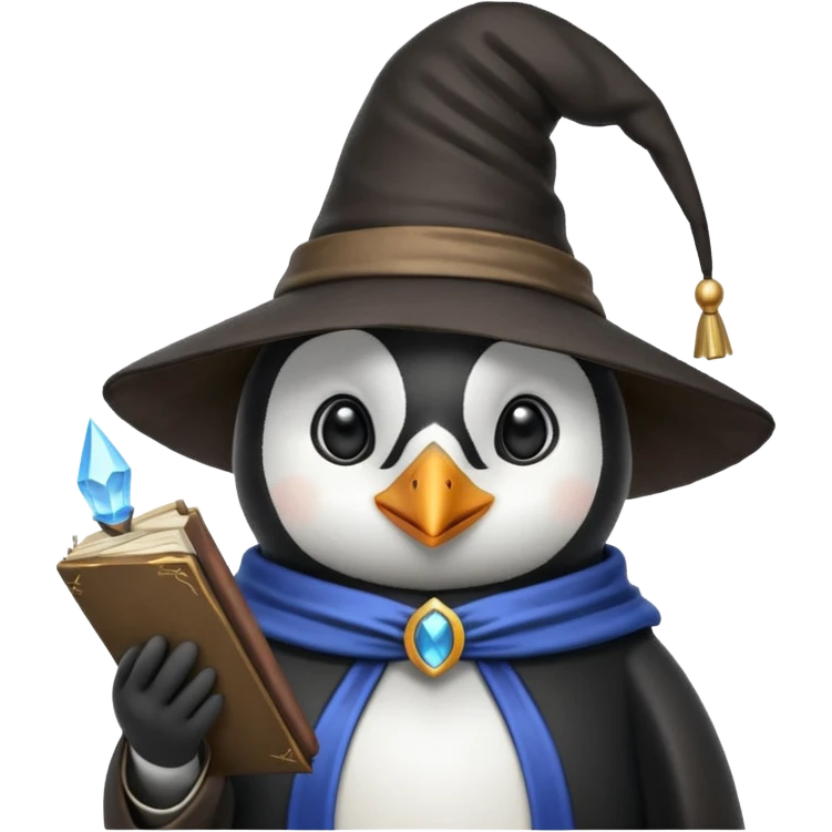 Penguin Wizard emoji