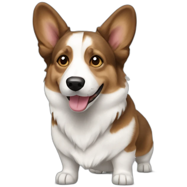 Cardigan welsh corgi head short hair emoji