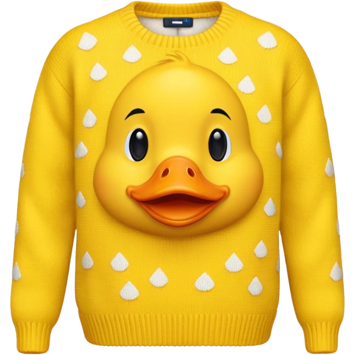 sweater with duck pattern emoji