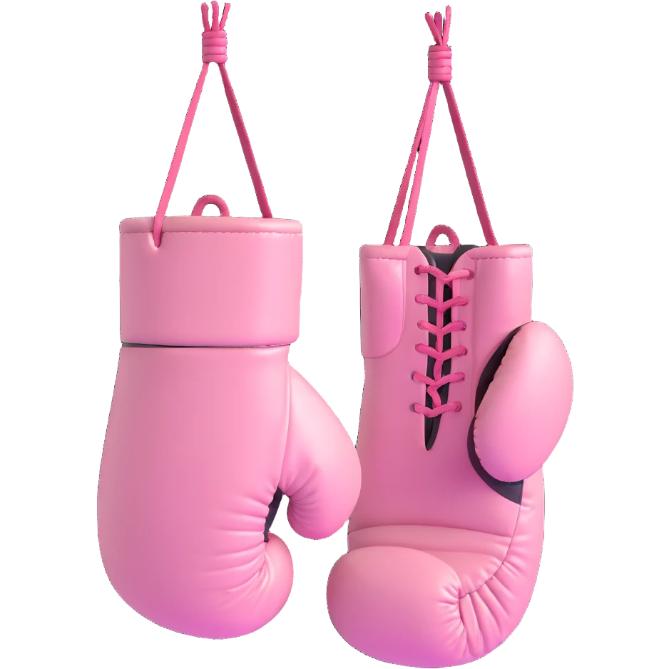 light pink boxing gloves emoji