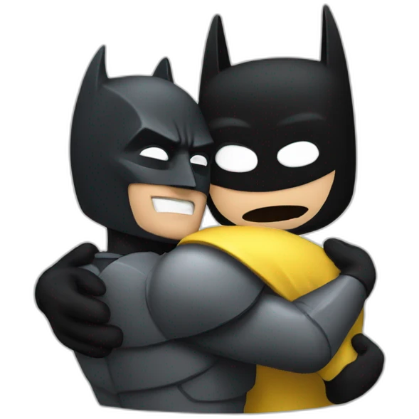 Batman hugging android emoji