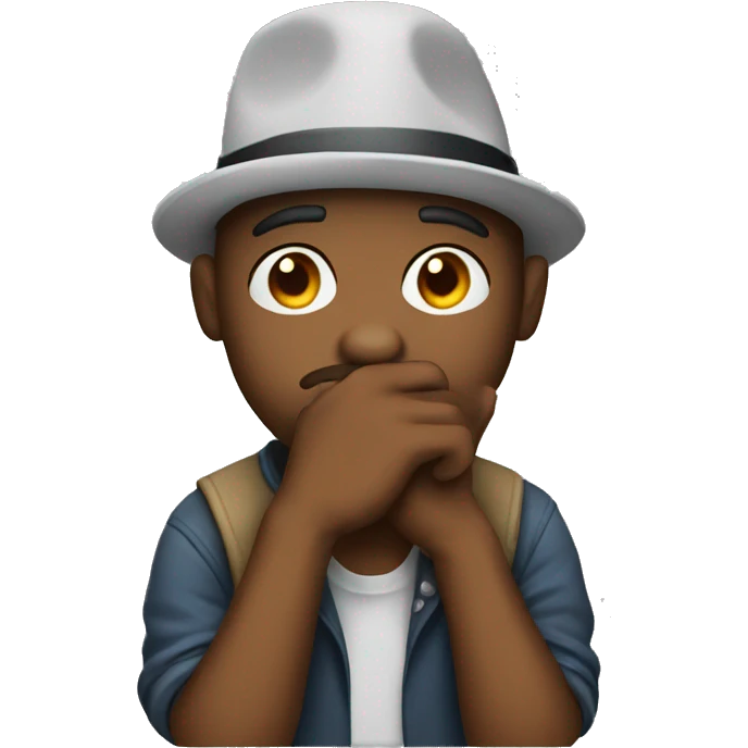 cool guy silence with hand emoji