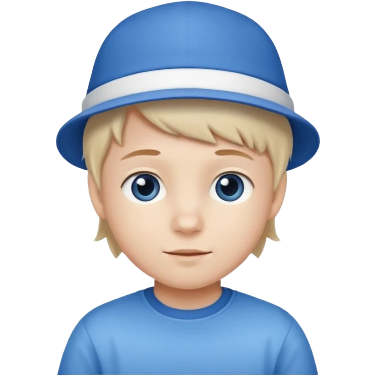 kid with blue and white hat emoji