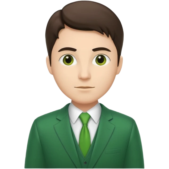 Lawyer with a green suit on emoji