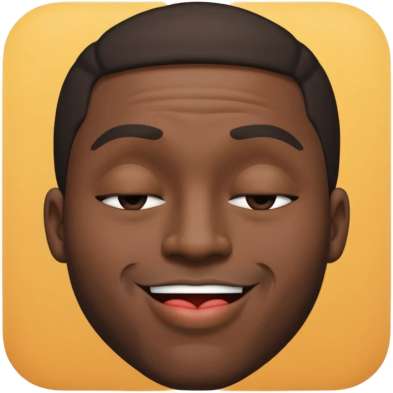 Black man squinting kiss face eyes closed  emoji