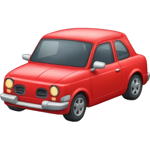 front of cute little red car emoji
