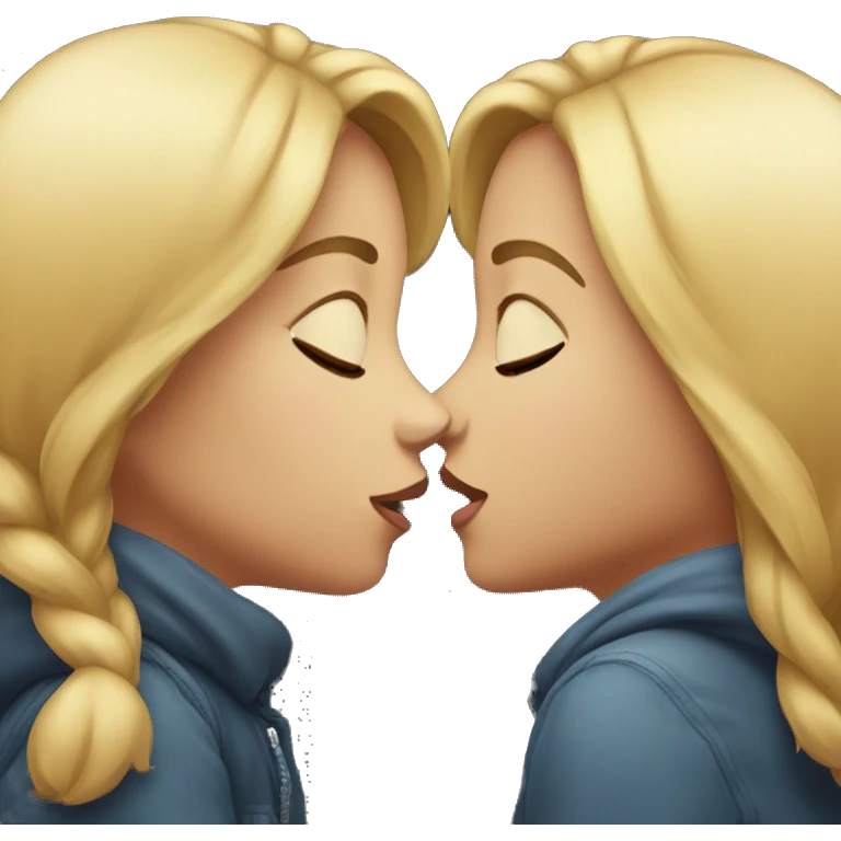 two girls kissing emoji