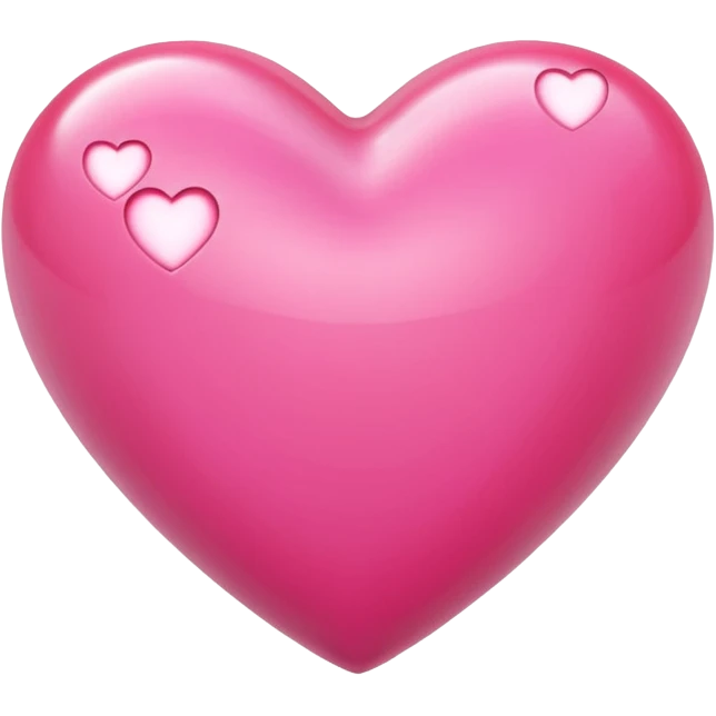 Apple-style 3D emoji of a shiny pink  heart, smooth and glossy surface, simple and elegant design, no background. emoji