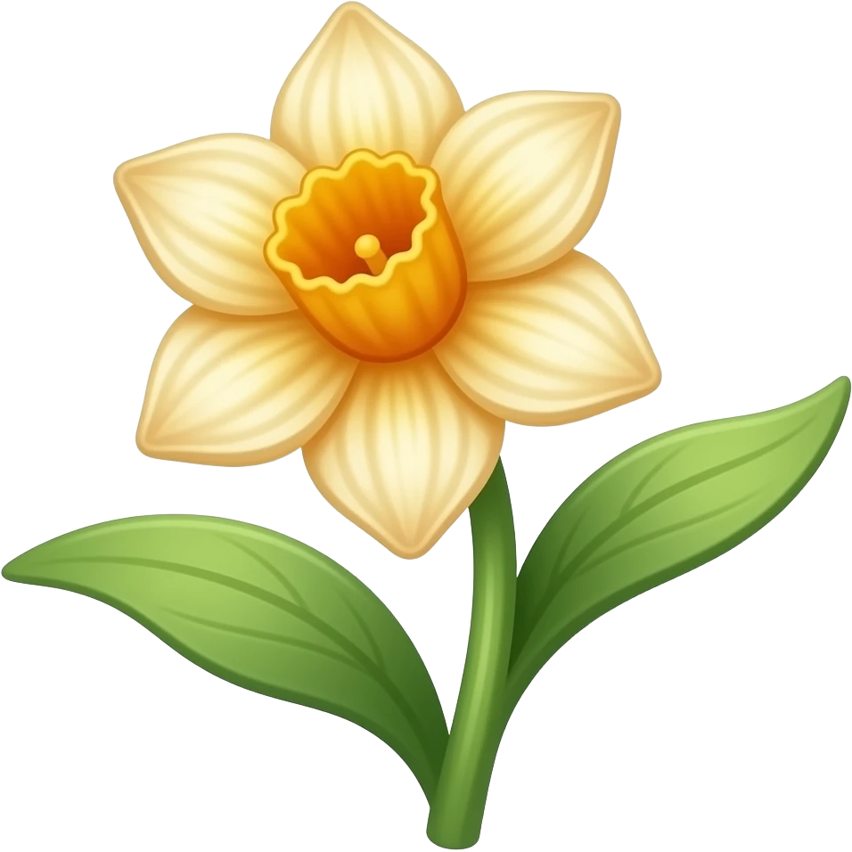make a cute small tattoo looking daffodil emoji
