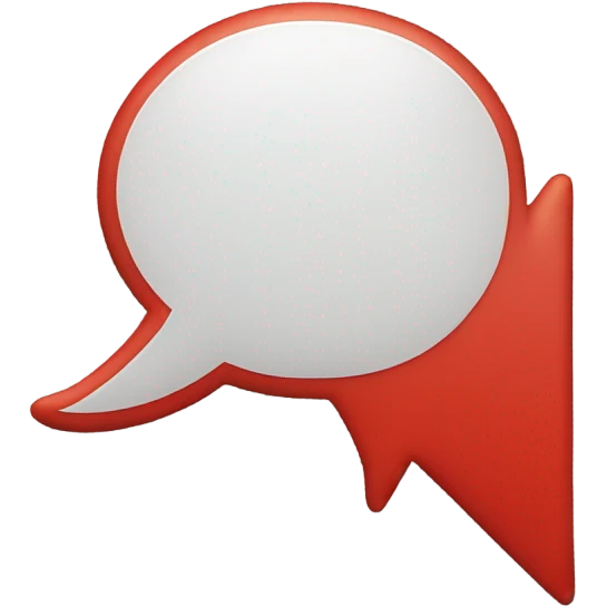 red speech bubble  emoji