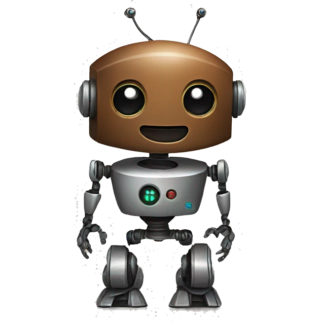 robot with brown wi emoji