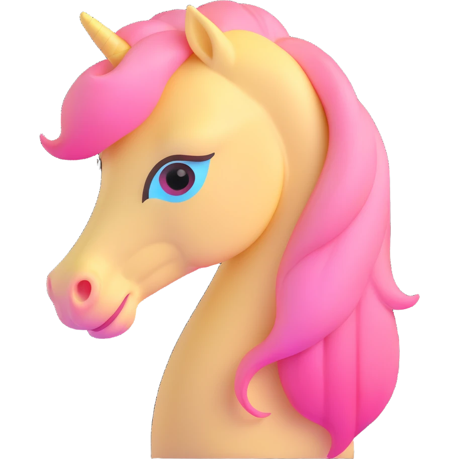 pastel yellow pony with pink mane, gentle expression emoji