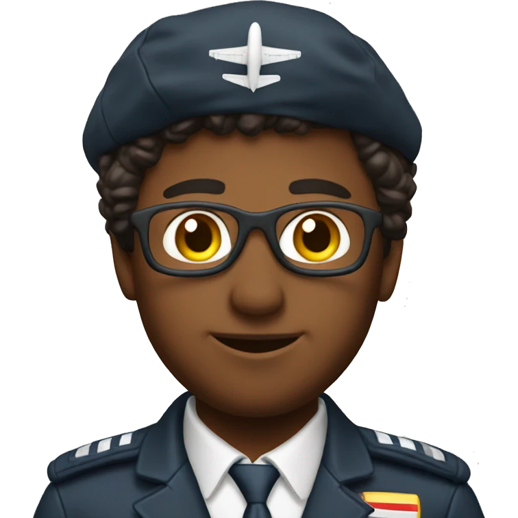Handsome pilot emoji