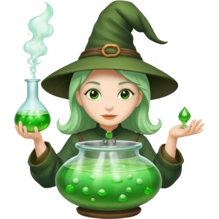 green witch cooking potion emoji