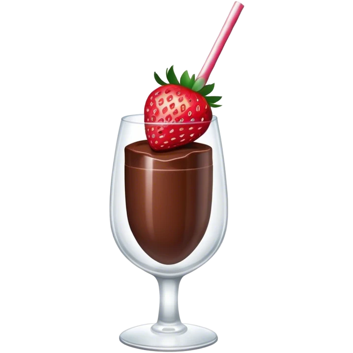 chocolate covered strawberries in a glass emoji