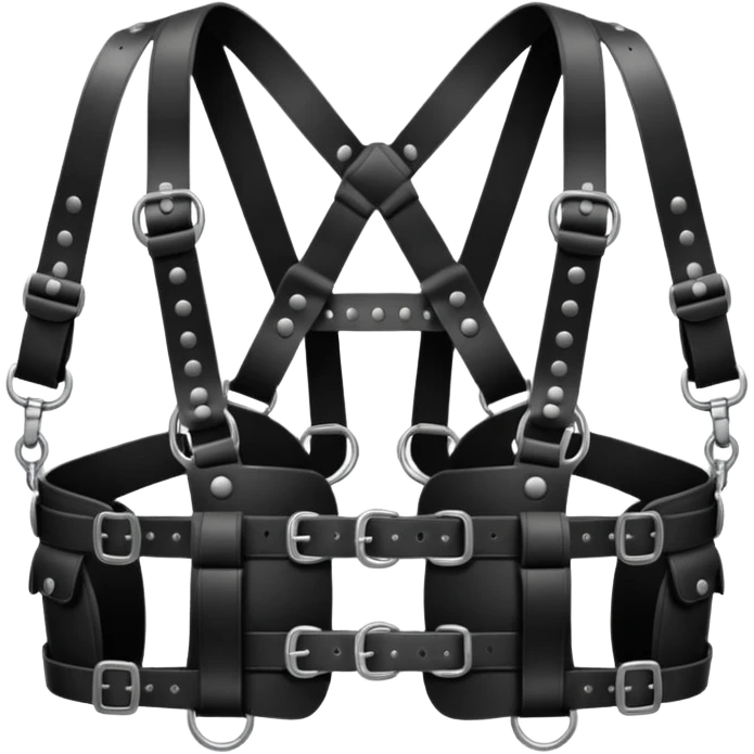 Male BDSM Chest Harness，excluding the head and the icon, keep it simple. emoji