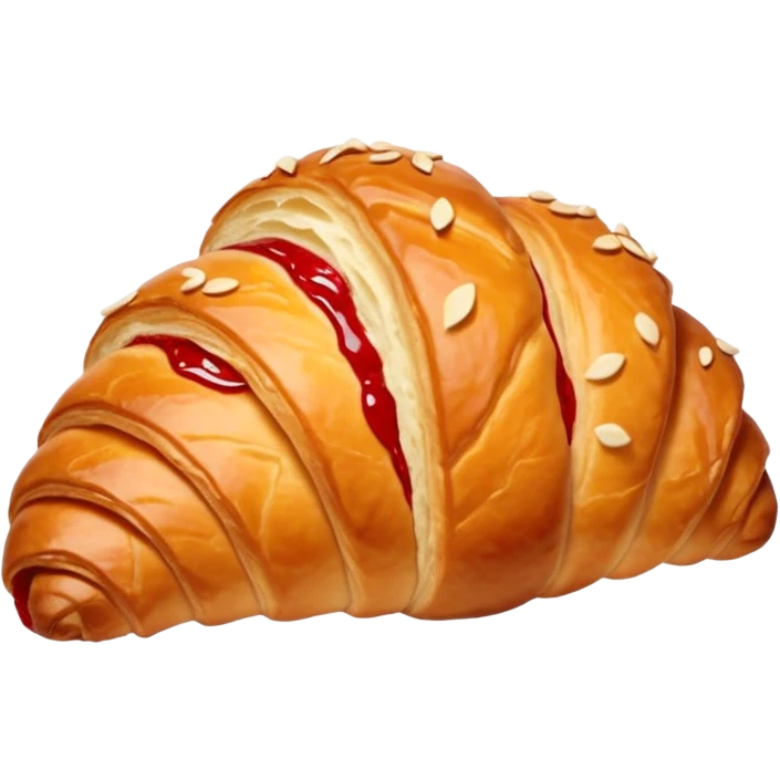 croissant with red coquette emoji