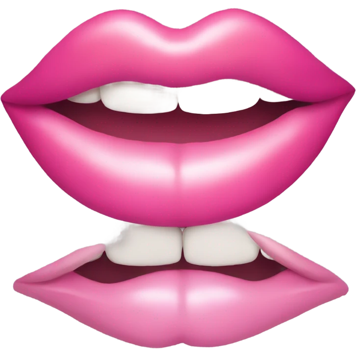 Pink lips emoji