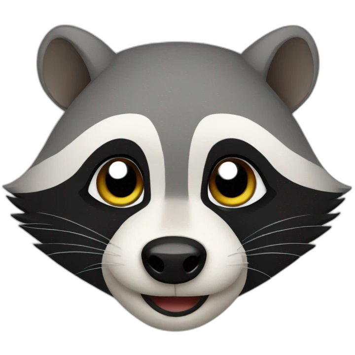 Bald Raccoon  emoji