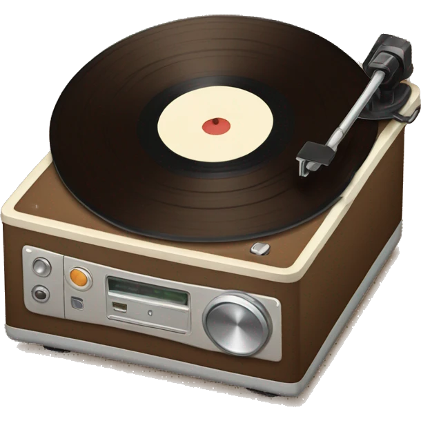 Brown Vinyl Record player  emoji