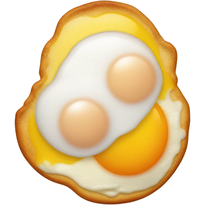 An exhausted fried egg emoji