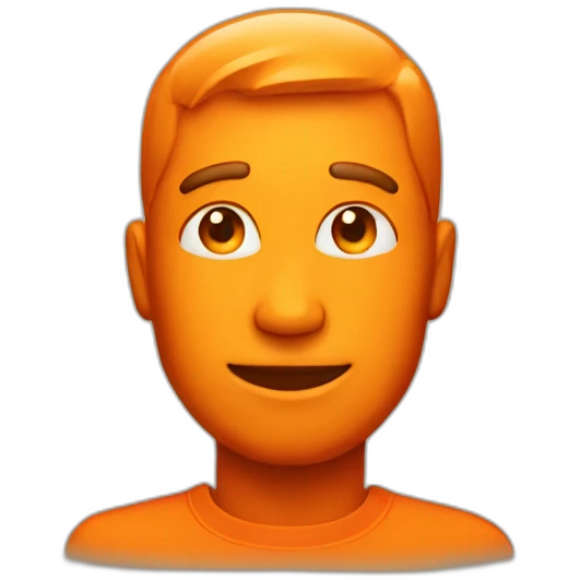 orange colour man emoji