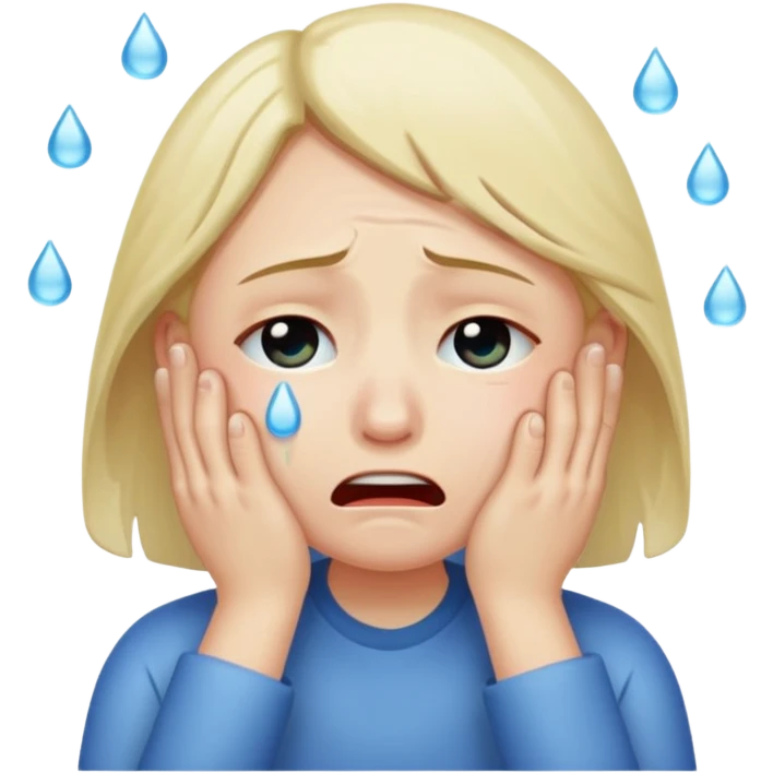 Insanely sad  emoji