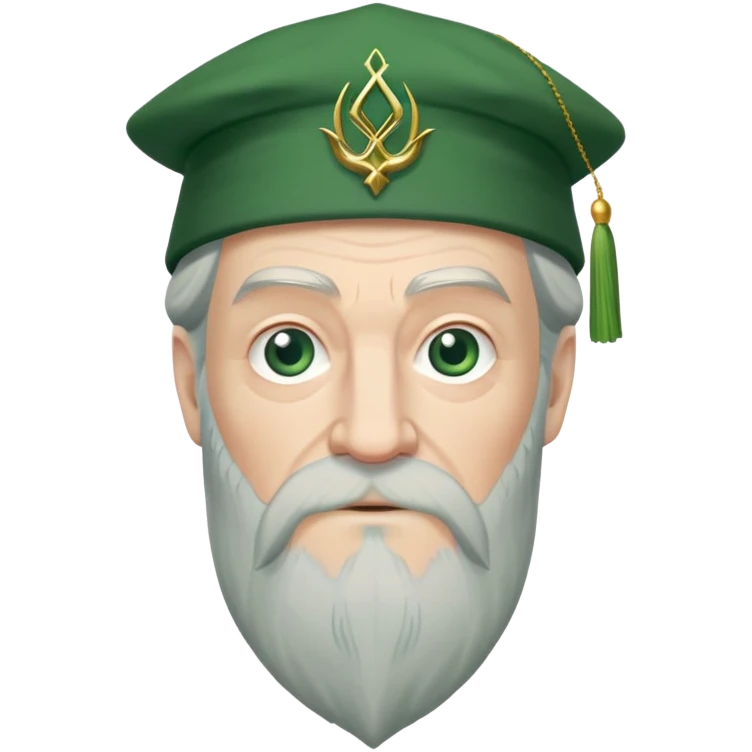 albus dumbledore from harry potter with green   Dumbledore’s cap emoji