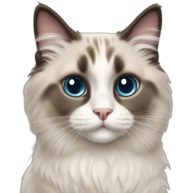 cute ragdoll cat emoji