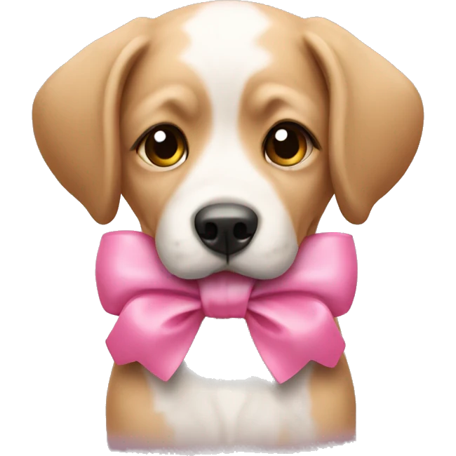 dog with pink bow emoji