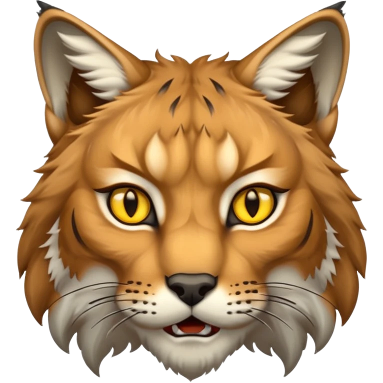 Tête de lynx très féroce  emoji